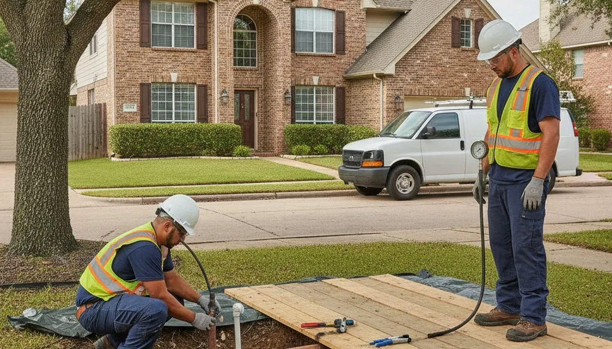 Houston, TX plumbing repair team providing emergency leak and pipe repair services