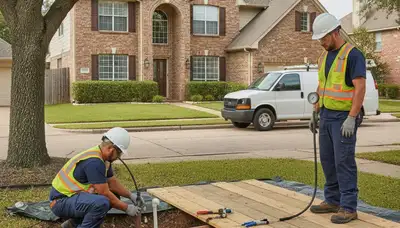 Houston, TX plumbing repair team providing emergency leak and pipe repair services