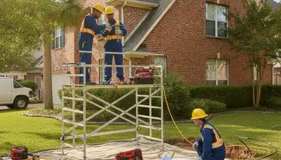 Emergency plumber truck serving Houston, TX for fast plumbing repair and leak response