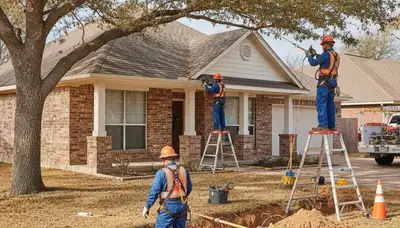 Emergency plumber truck serving Houston, TX for fast plumbing repair services