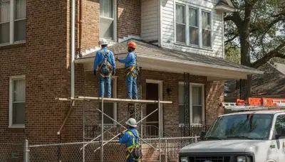Houston, TX emergency plumber servicing a residential pipe repair call