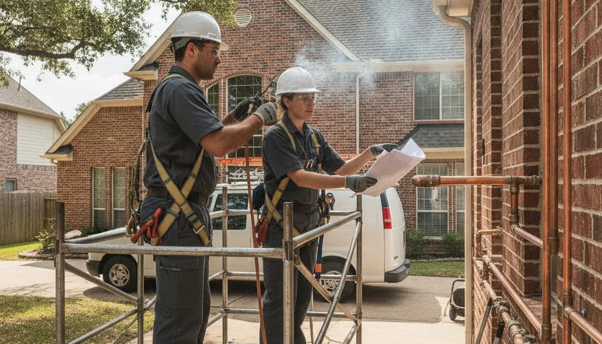 Houston, TX plumbing repair team providing emergency leak and pipe repair services