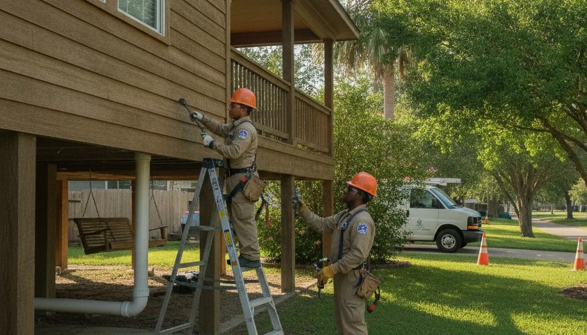 Houston TX emergency plumbing repair service van for residential pipe and leak repairs