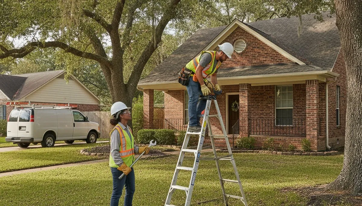 Houston, TX emergency plumbing repair service truck for fast leak and pipe repairs