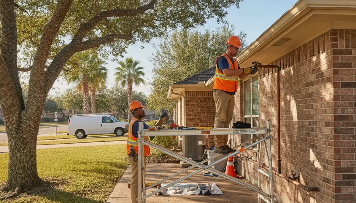 Houston, TX plumbing repair technician providing emergency leak and pipe repair services