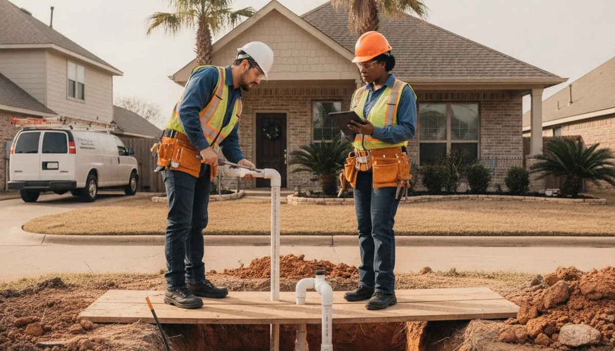 Houston TX plumbing repair service truck for emergency plumbing calls