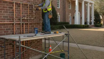 Houston, TX emergency plumbing repair service truck for residential and commercial pipe fixes