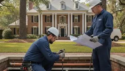 Houston, TX emergency plumbing repair service truck for residential and commercial plumbing calls