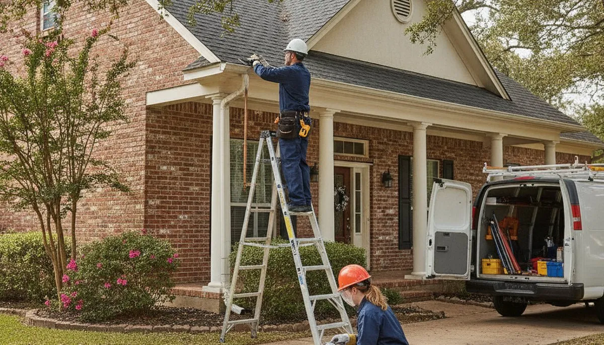 Houston, TX emergency plumbing repair service truck for residential and commercial plumbing calls
