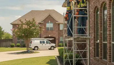 Emergency plumber truck in Houston, TX for plumbing repair and leak service
